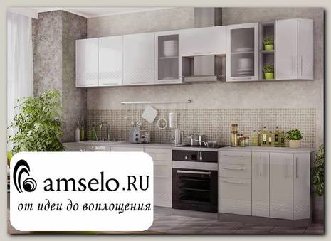 Кухня 3,0 decorazione "Лакрима" (МДФ глянец) (Белый/Белый)