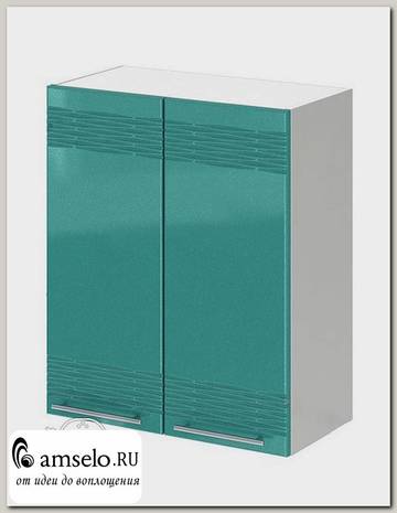 Шкаф 600 decor "Бруско" (МДФ) (Бирюза металлик) /ИЦMkk/ШВ600