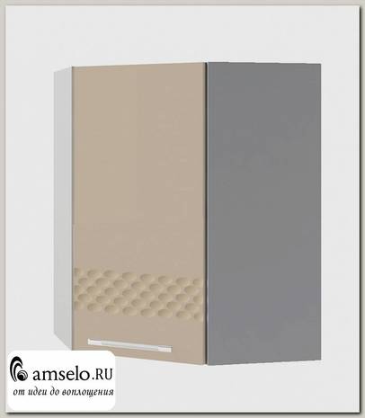 Шкаф угловой 550 decorazione "Лакрима" (МДФ глянец) (Капучино)