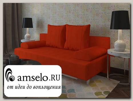 Диван-еврокнижка Мадрид (Жаккард orange Мира 99 (Bonlife)/Жаккард orange Мира 99 (Bonlife))