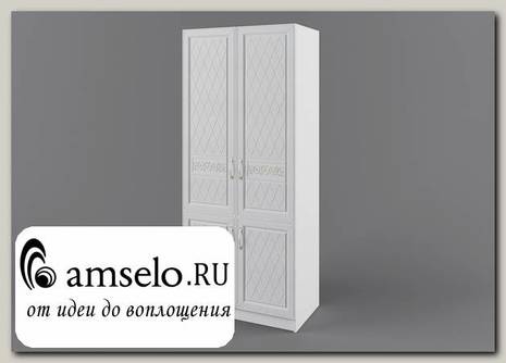 Шкаф 2х-дв. штанга/полки"Кэтрин" (МДФ) (Белый)