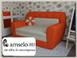 Диван выкатной Марио (Велюр Asti 02 (КН)/Жаккард orange Мира 99 (Bonlife))0