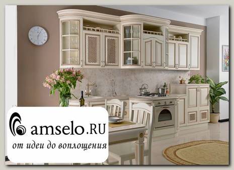 Кухня 3,98 "Лючия" (МДФ) (Крем/Патина) UgSl