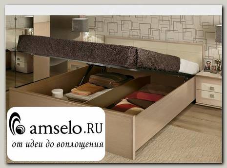 Кровать 1400 с подъёмн.мех-м "Вивьен" (Дуб отбеленный/Винилкожа Топлёное молоко)