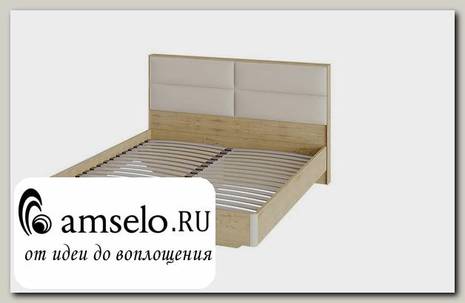 Кровать 1600 soft "Almond" (Бунратти/Микровелюр Бежевый)