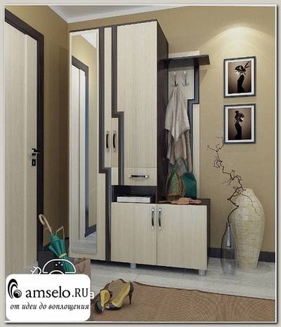 Прихожая camerino "Торнато" (МДФ рамка) (Венге/Белёный дуб )