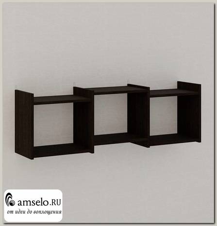 Полка навесная/настольная quadro3 "Ричи" (Венге)