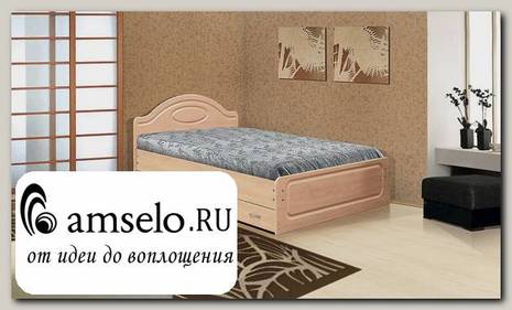 Кровать с ящиками 800 elegante "Наоми" (МДФ) (Дуб)