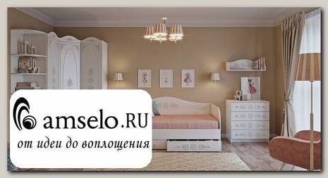 Детская 7 предм. F "Бонни" (МДФ) (Белый/Белое дерево)