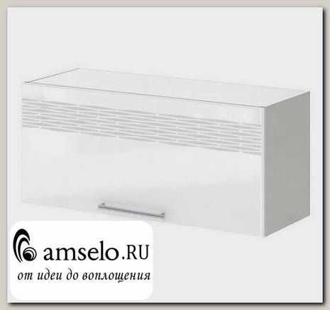 Шкаф 800 верхнее откр. decor "Бруско" (МДФ) (Белый глянец) /ИЦMkk/ШВГ800