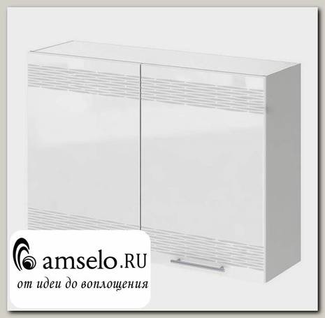 Шкаф 1200 decor "Бруско" (МДФ) (Белый глянец) /ИЦMkk/ШВ1200