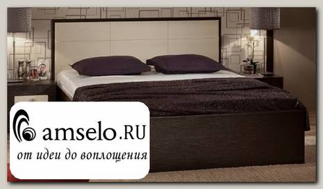 Кровать 1800 luxe с ортопед.осн-ем "Вивьен" (Венге/Винилкожа Топлёное молоко)