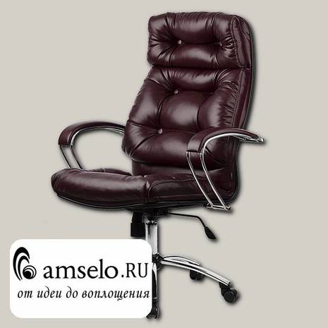 Кресло "Джереми" (Кожа NewLeather Бордовая/Хром)